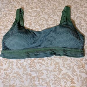 Aerie Swim Scoup Bikini Top Green Padded Sz Large Gorgeous